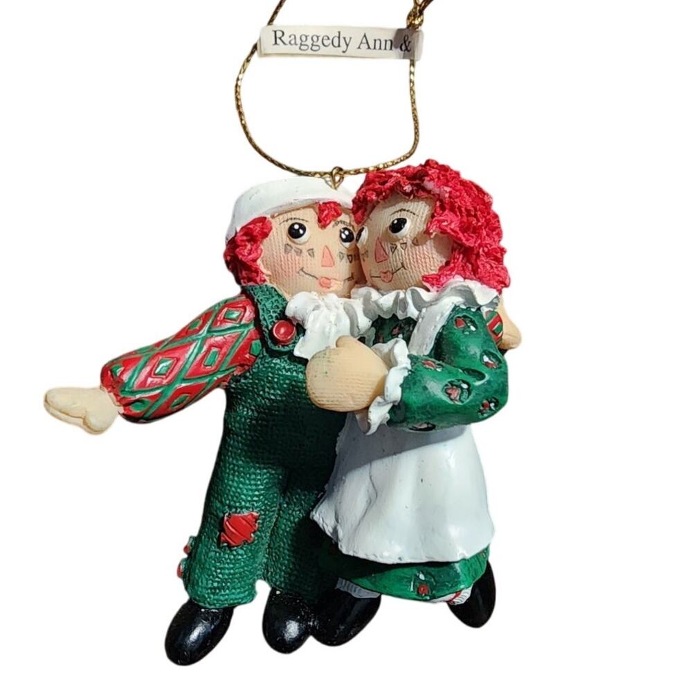 1998 Raggedy Ann & Andy Holiday Christmas Ornament